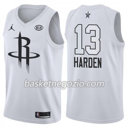 Canotte Uomo Houston Rockets James Harden 13 2018 All Star Jordan Brand Bianco Swingman